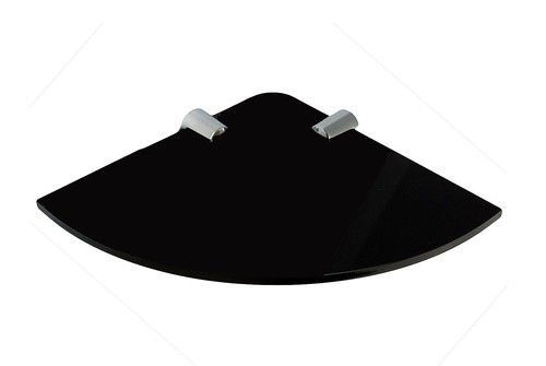 Acryl eckregal schwarz weiß - schwarz,
