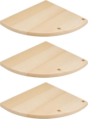 3er set naturholz eckregale - 3er,