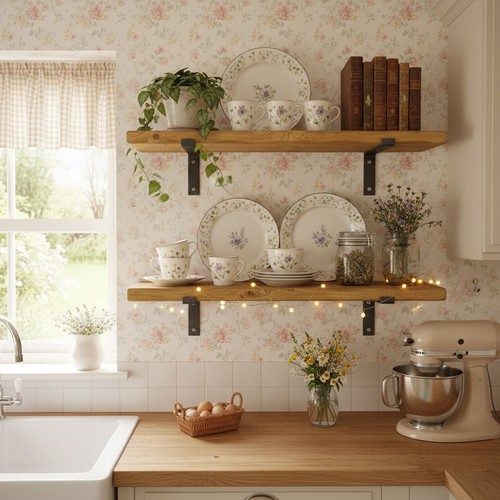 Holz schweberegal vintage - holz,